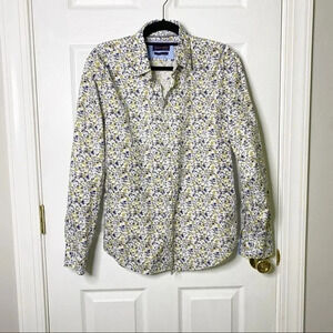 GENTLEMEN'S OUTFITTERS Navy‎ Yellow Floral Button Down Shirt
